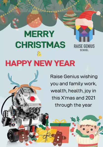 Raise Genius School Merry Christmas and Happy New Year 2021 2564