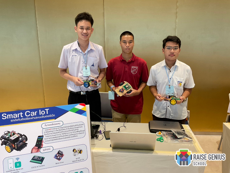 ภาพบรรยากาศกิจกรรม “Creative เรนเจอร์” ที่ศูนย์การเรียนรู้แบงก์ชาติ ธนาคารแห่งประเทศไทย Powered By Raise Genius School Show ผลงานด้านหุ่นยนต์ของน้องนักเรียน ม.ปลาย Raise Genius Robot Maker
